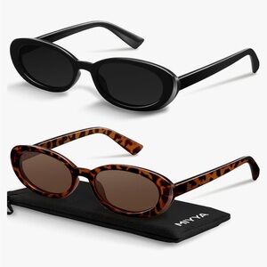 Black and Tortoise Sunglasses Set
